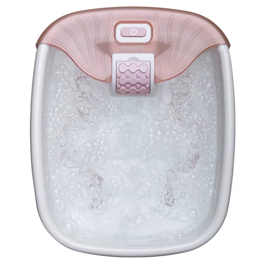 Homedics, Bubble Bliss Deluxe Massaging Foot Spa with Heat, Pink, FB-52J