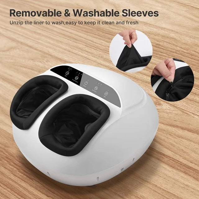 RENPHO Foot Massager Machine with Heat Shiatsu Deep Kneading Multi Level Settings Delivers Relief for Tired Muscles and Plantar Fasciitis Fits Feet Up to Men Size 12