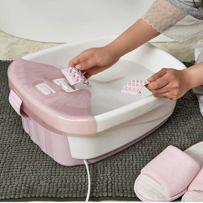 Homedics, Bubble Bliss Deluxe Massaging Foot Spa with Heat, Pink, FB-52J