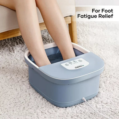 Naipo Foot Spa Bath Massager with Fast Heating Rich Bubble Vibration Rollers Lower Noise  Blue